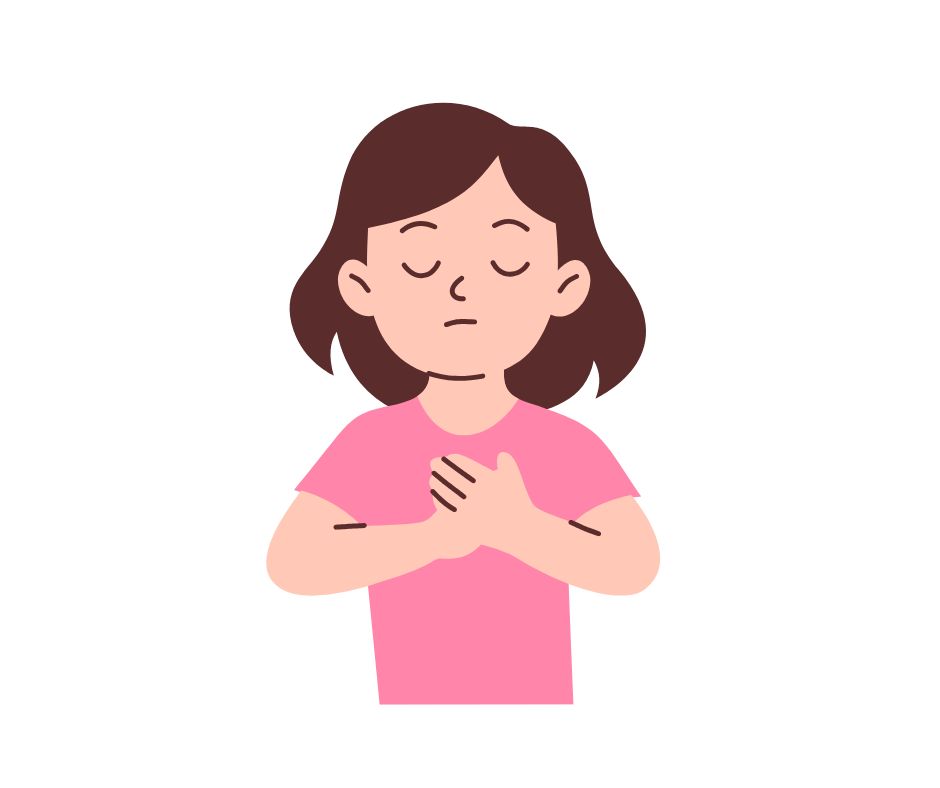 a child practices mindfulness