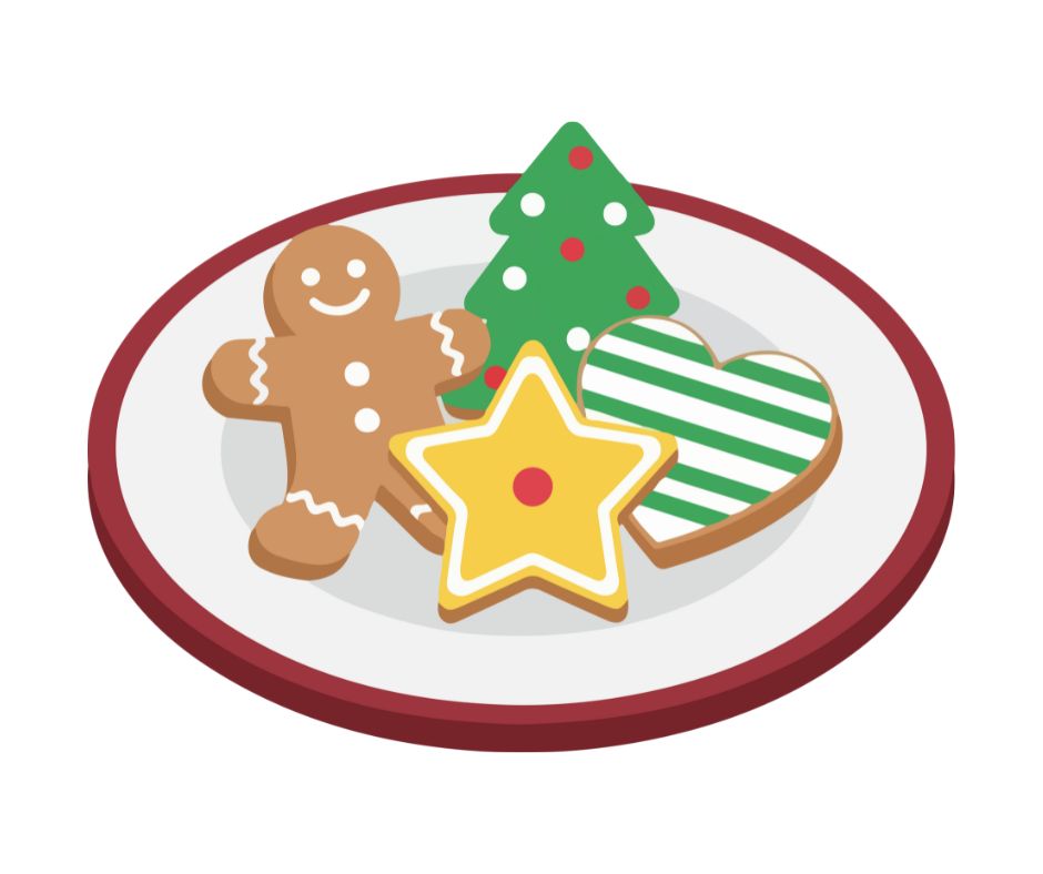 christmas cookies on a plate